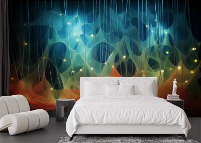 Speaking sound wave illustration vector Wall mural