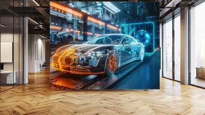 transparent car concept made in 3D graphics
 Wall mural