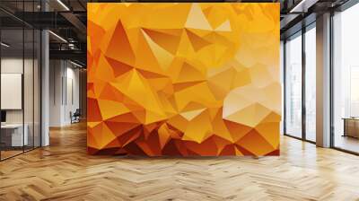 background of yellow polygon, ai generated Wall mural