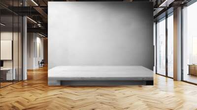 empty white table top with background of grey wall, ai generated Wall mural