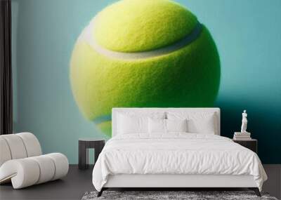 Tennis and tennis ball close up Wall mural