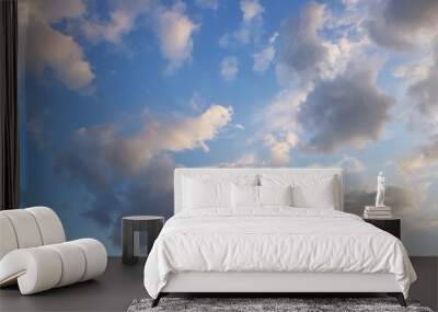 blue sky and clouds Wall mural