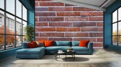 brick wall of bricks of different colors close-up Wall mural