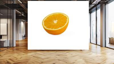 half of juicy sweet orange isolated on white background Wall mural