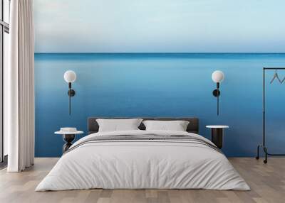 horizontal line of calm sea on the day light Wall mural