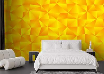 Gradient Yellow Trendy Low Poly Backdrop Design Wall mural