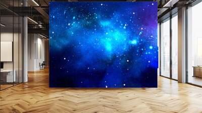 Vector cosmic illustration. Beautiful colorful space background. Watercolor Wall mural