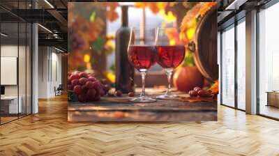 Wine and Harvest Festival Background Wall mural