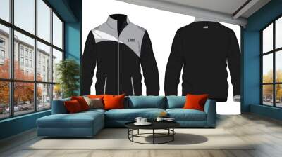 Sport Jacket grey and black template for design on white background. Vector illustration eps 10. Wall mural