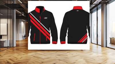 Sport Jacket red and black template for design on white background. Vector illustration eps 10. Wall mural