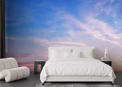 Beautiful natural scenery: sunset sky of multiple colors Wall mural