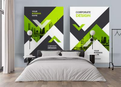 City Background Business Book Cover Design Template Wall mural