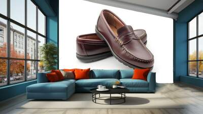 Loafers isolated on white background Wall mural