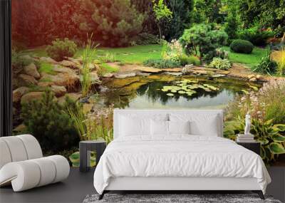 beautiful landscaping with beautiful plants Wall mural