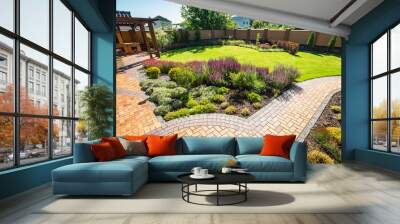 beautiful landscaping with beautiful plants Wall mural