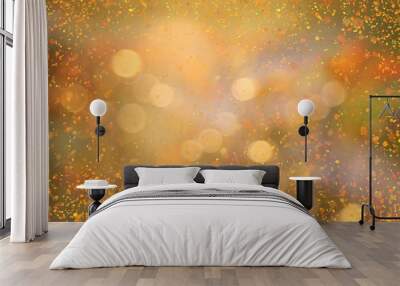 glowing golden background Wall mural