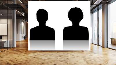 women id silhouette portraits set 1 Wall mural