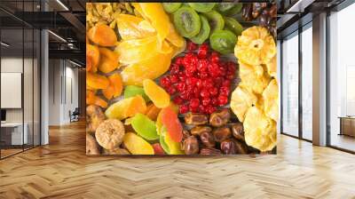 Mix of dried and candied fruit Wall mural