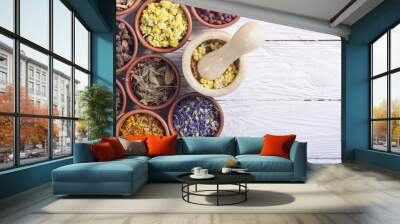 Mix of herbs Wall mural