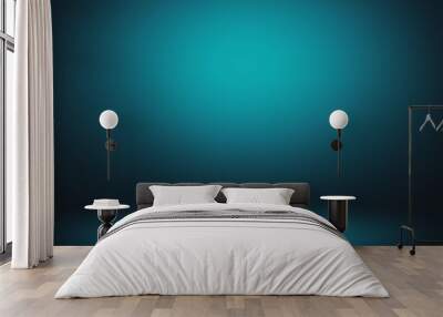 Abstract background in turquoise and dark colors. Wall mural