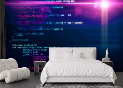 Abstract coding texture Wall mural