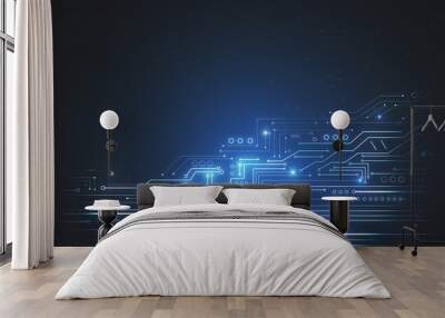 Abstract tech backdrop Wall mural