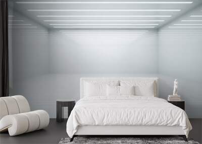 Abstract white box room Wall mural