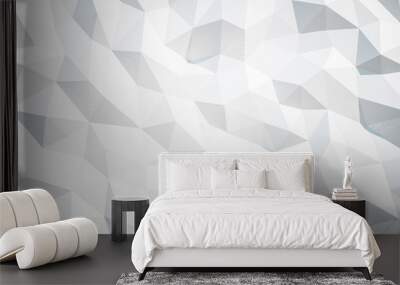 Abstract white polygon texture Wall mural