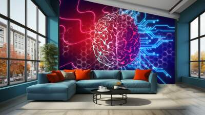 AI and innovate concept Wall mural