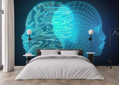 Artificial intelligence and data concept Wall mural