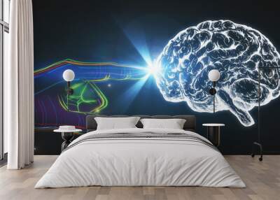 Artificial intelligence background Wall mural