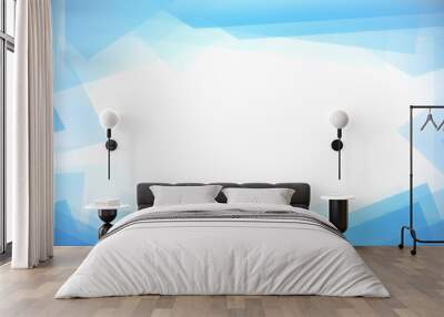 Blue and white geometric background Wall mural