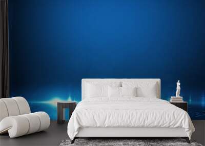 Blue circuit backdrop Wall mural