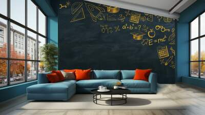 Complex education sketch Wall mural