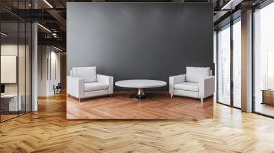 Cozy waiting room interior with two chairs Wall mural