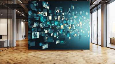 Creative digital picture gallery Wall mural