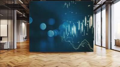 creative forex chart background Wall mural