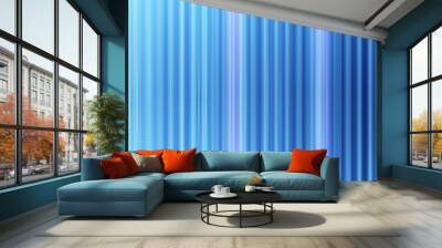 Creative wide blue tech lines texture. Design and technology concept. 3D Rendering. Wall mural