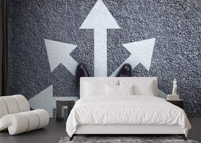 Different direction and leadership concept Wall mural