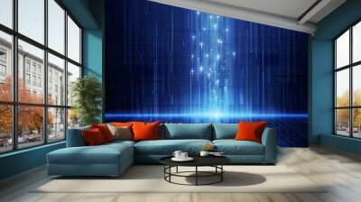 Digital stream background Wall mural