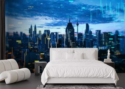 FInance and trade backdrop Wall mural