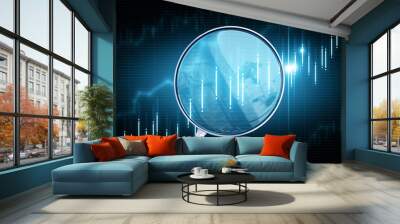 Forecast and stats concept Wall mural