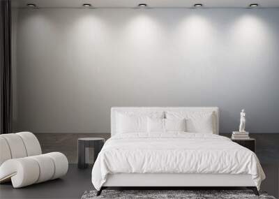 Glowing backdrop with spotlight and blank wall. Wall mural