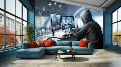 Hacking and information concept Wall mural