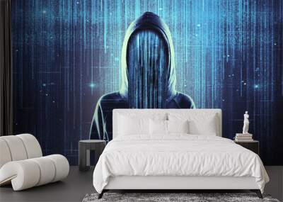 Hacking and theft concept Wall mural