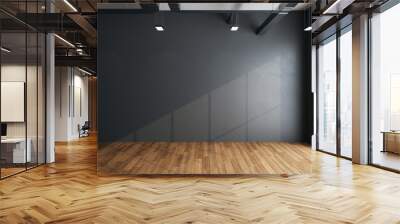 imalistic hall interior with empty gray wall Wall mural