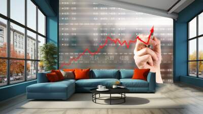 Increase, trade and economy concept Wall mural