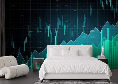 Invest and stats concept Wall mural