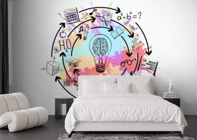 Knowledge and idea concept Wall mural