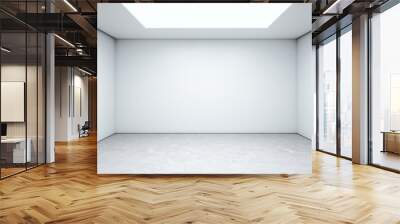 Minimalistic room space with empty white wall Wall mural